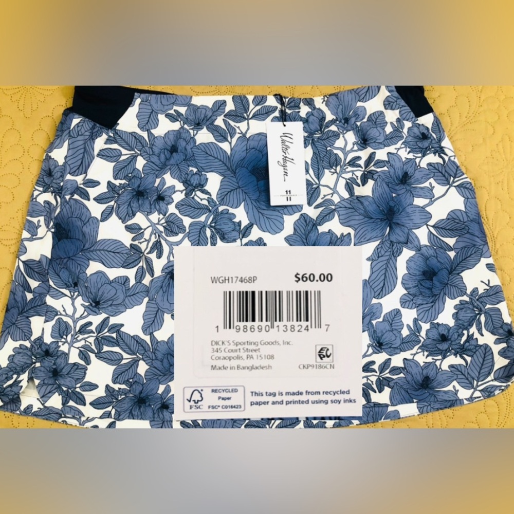 NEW..WOMEN XXL WALTER HAGEN PERFORMANCE 11 GOLF SKORT 16”LIGHTWEIGHT .BLUE/WHITE